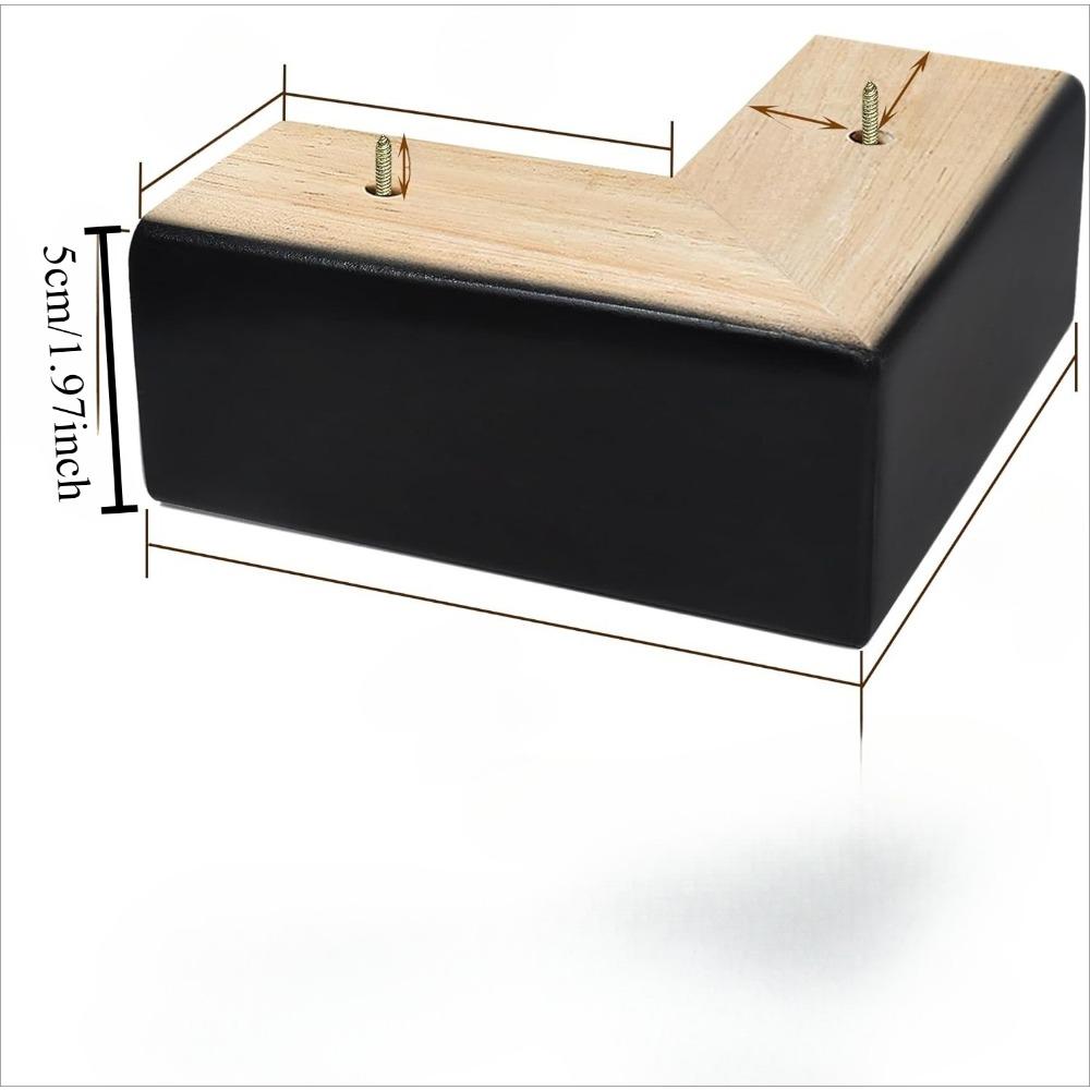Gambe in Legno Massello per Mobili, Rialzi a L per Letti, Gambe per Mobili per Divano Divano Cassettiera Armadio Tavolo