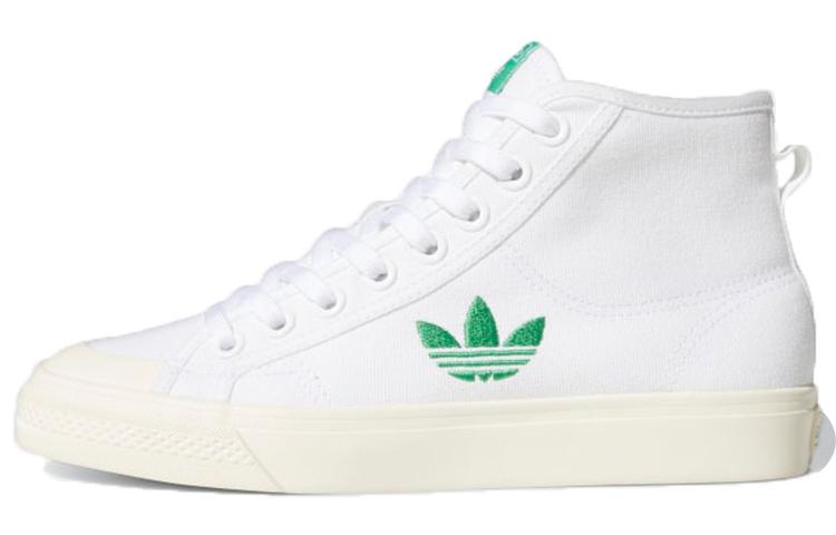 Adidas Nizza Trefoil Hi White Green Women s Q46383 36
