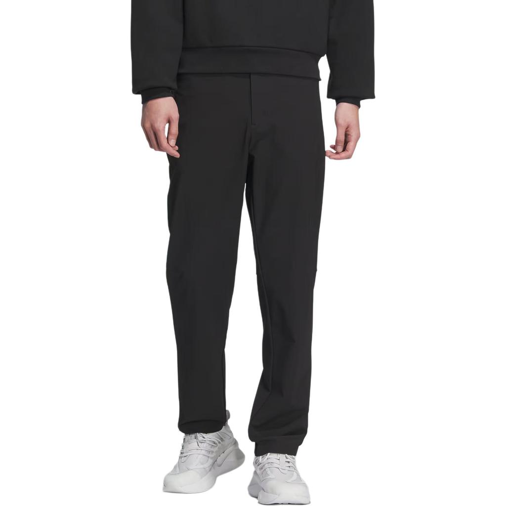 adidas Premium Casual Slim Fit Pants Solid Color Zipper Straight Leg Knit Sports Pants Men Pants Black JE8632