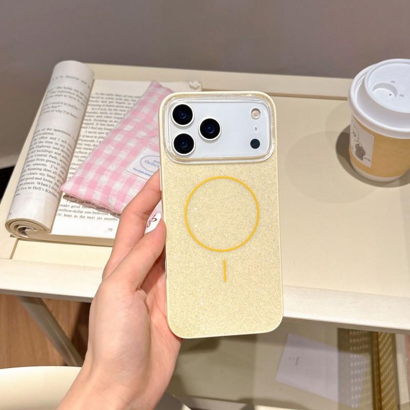 

Suitable IPhone 17 ProMax All Inclusive Strong Magnetic Phone Case Apple 16PM Starry Glitter 15 Protective iPhone 12 Pro жёлтый