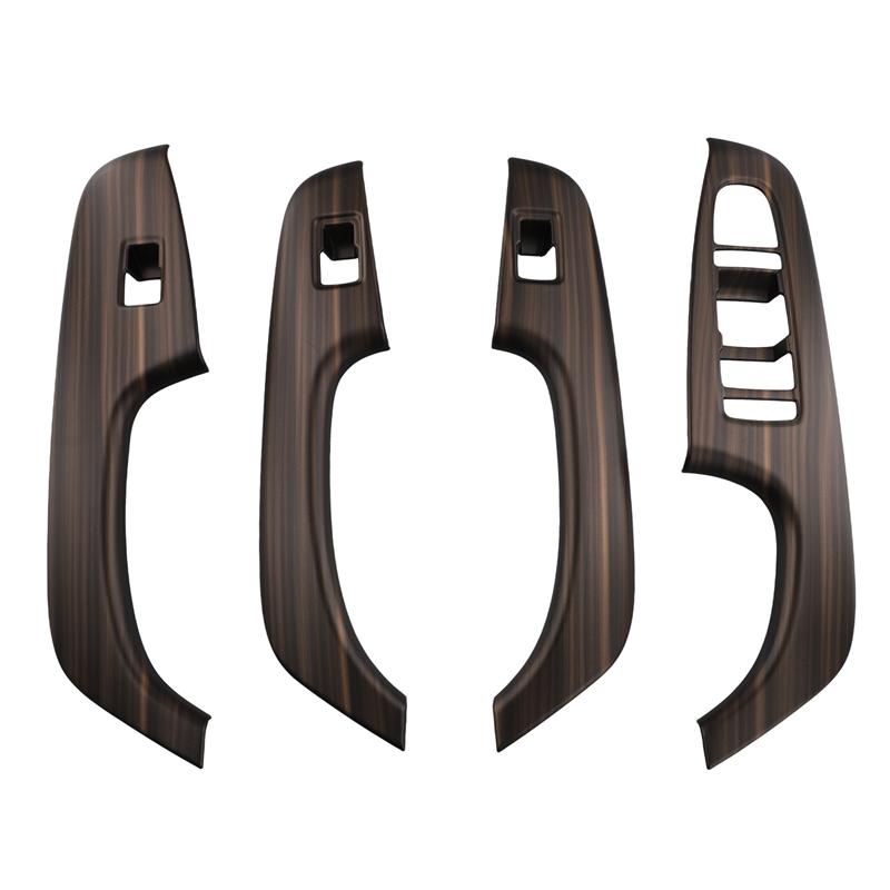A16P-Car Window Lift Switch Button Cover Interior Door Armrest Trim Panel Wood Grain Color For BYD Seal / BYD ATTO 4 Wood Grain Color