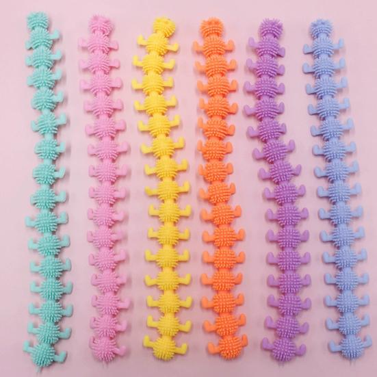 3Pcs Stretchy Fidget String Toy Dog Dinosaur Horse Caterpillar Stress Relief Toy Anti-Anxiety Easter Children's Day Classroom Exchange Birthday Party