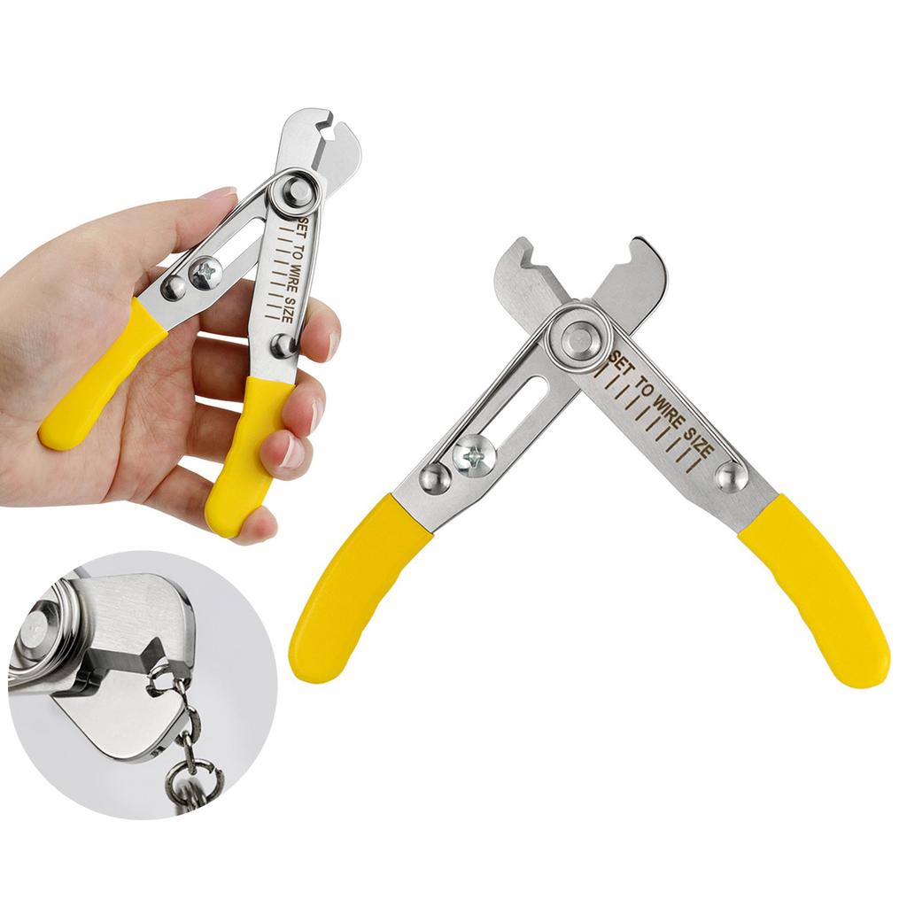 Electrician Tool Stainless Steel Wire Cutter And Stripper Nonslip PVC Grip For Copper Aluminum Cables 0.5-4mm