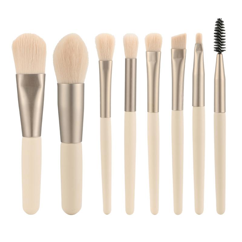 New 8 Mini Makeup Brushes Portable Soft Bristle Makeup Brush Set Beauty Tools Foundation Brush Loose Powder Brush Eye Shadow Brush