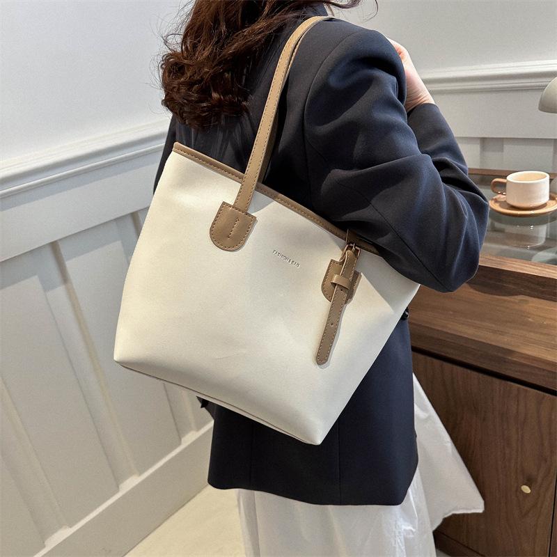 Maillard Fashion Bag Women's Large Capacity New Casual Retro One-Shoulder Class Commuter Tote Bag