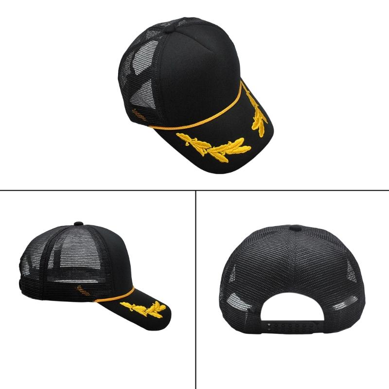 Adult Eye Catching Leaf Embroidery Baseball Caps Travel Gathering Teens Sports Caps for Cycling Hiking Outdoor Hat