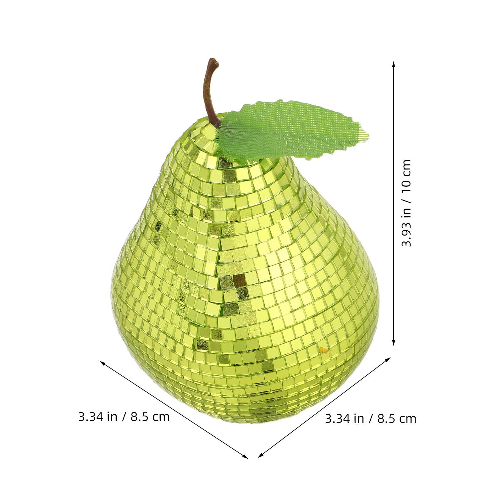 Disco Reflective Ball Pear Shaped Mirror Ball Retro Disco Table Fruit Centerpiece Party Decoration Club Wedding светло-зеленый