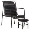 Day and Night - Day and Night Relaxation Chair with Armrests and Footrest In Black Genuine Leather