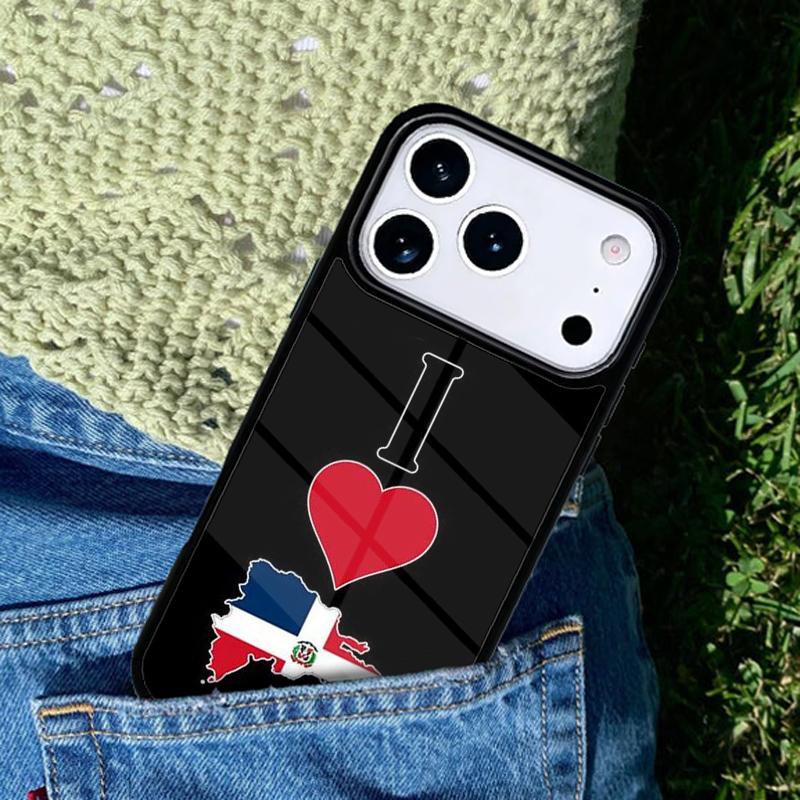 Dominican Vintage Republic Flag Soft Phone Case Cover Compatible with for IPhone 17air 16e 15 14 13 12 11Pro Max 17 Air