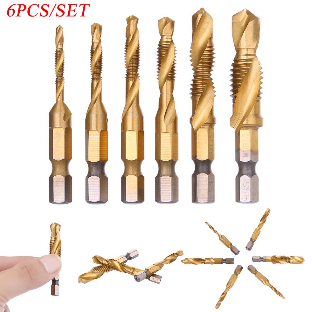 Buy Plated Screw Spiral Point HSS Metric Combination Bits Countersink ...