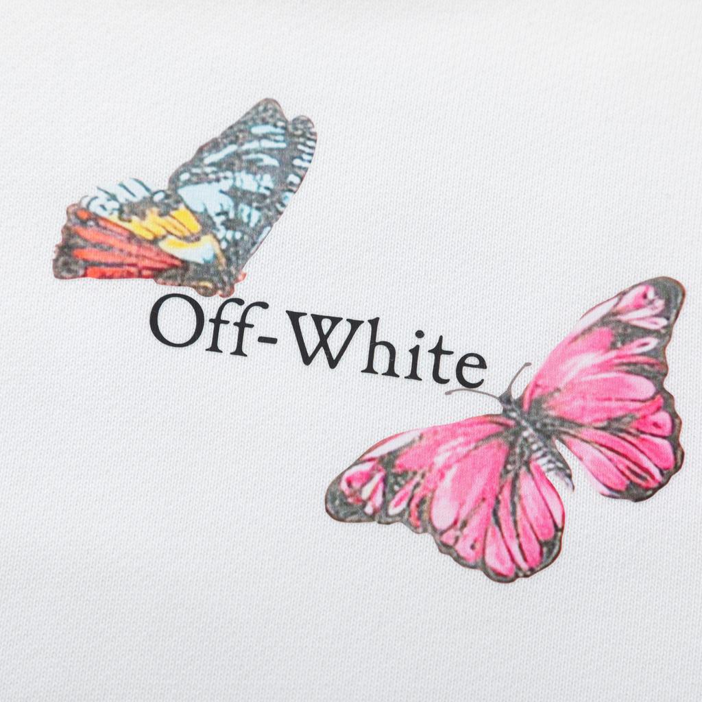 9099 Off-White 2026 Autumn and Winter New OW Butterfly Letter Arrow Pattern Men's and Women's Hooded Sweatshirt
