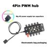 Motherboard 1 To 10pin Fan 4 Pin PWM Cooler Fan HUB Splitter Extension 12V Power Supply Socket PC Speed Controller Adapter