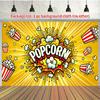 1 Popcorn Party Background - Bright Yellow Polyester Fiber Photography Background, Garden and Photo Booth Decoration