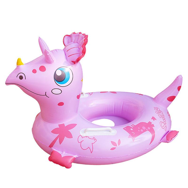 Children's Thickened Inflatable Dinosaur Seat Ring For Swimming Eco-friendly Pvc Material