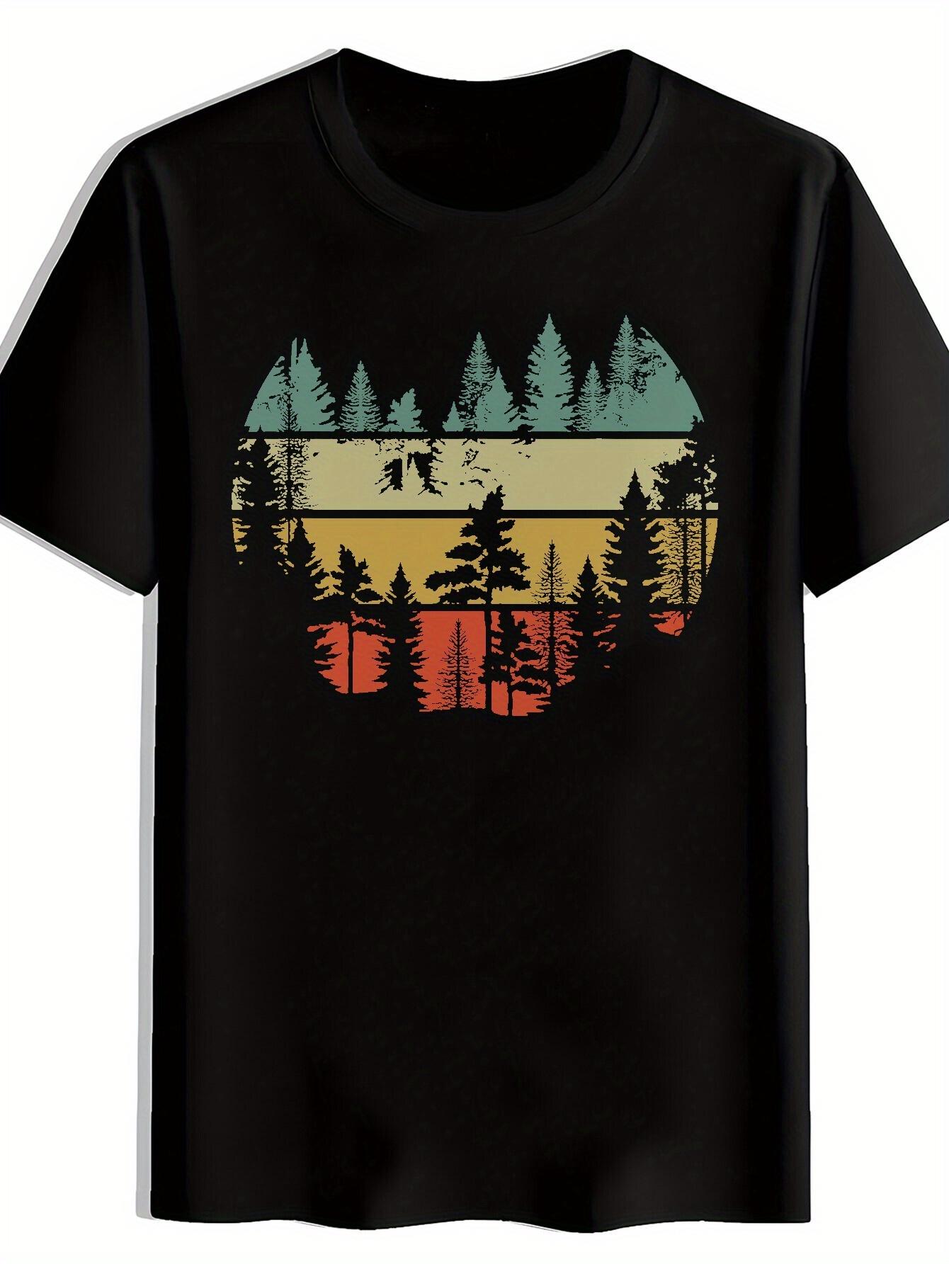 T-shirt Light Green Beige Printed M