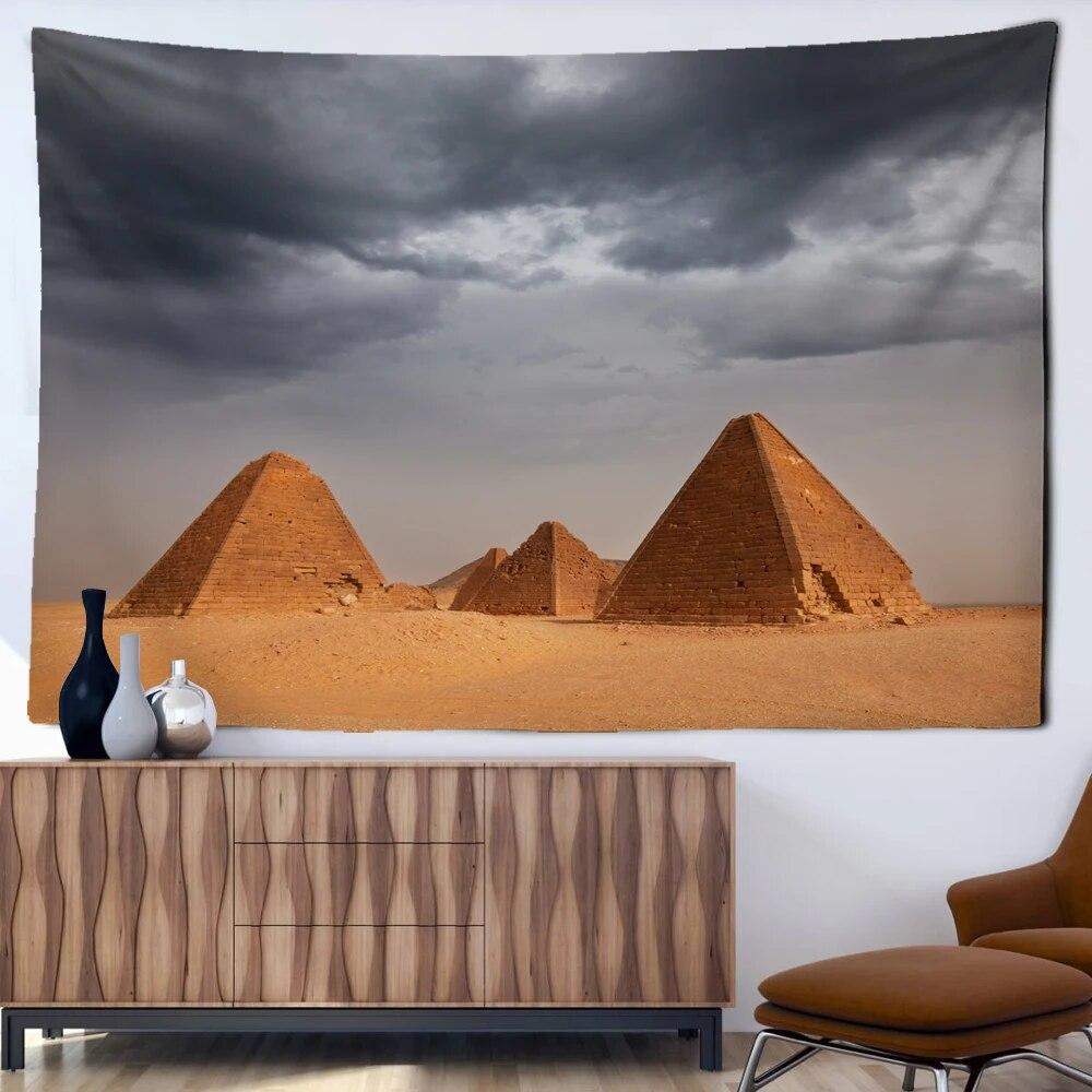 Sacred Pyramid Tapestry Ancient Egyptian Art Tapestry Wall Decor Background Cloth Room Living Room Home Decor