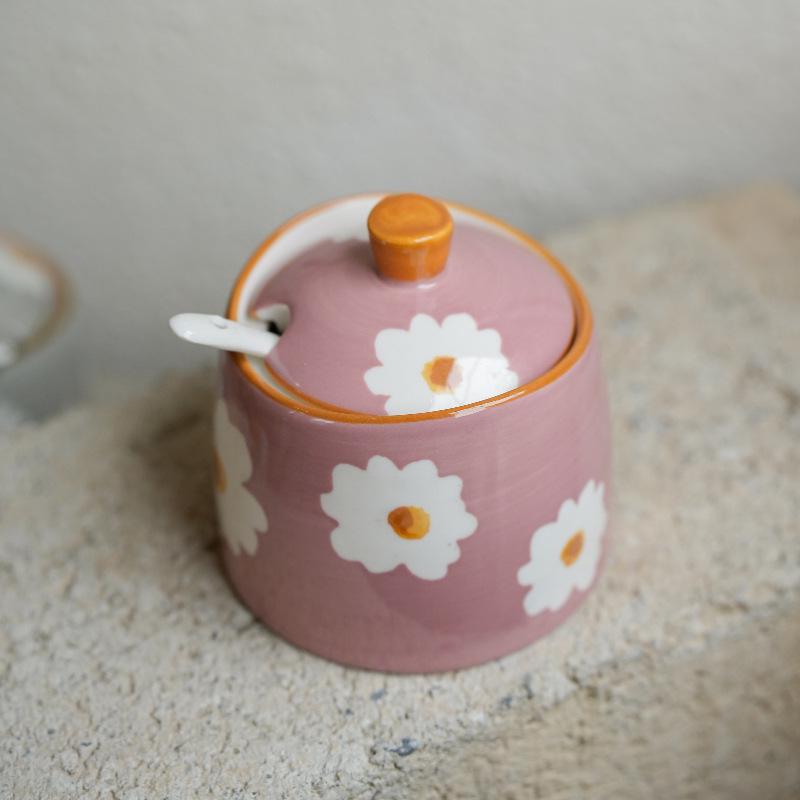 Luxurious High-Value Ceramic Seasoning Jars: Heat-Resistant Lard, Chili Oil, Sugar & Salt Containers for Home Kitchen.