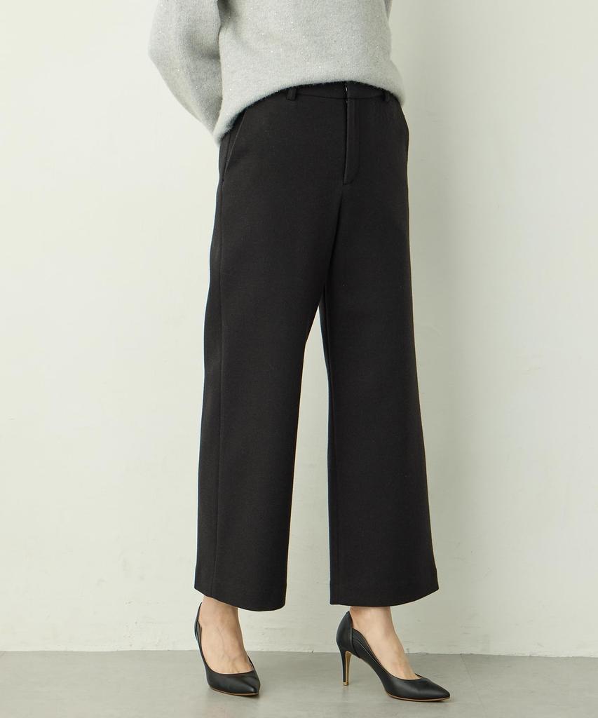 Brushed wide pants