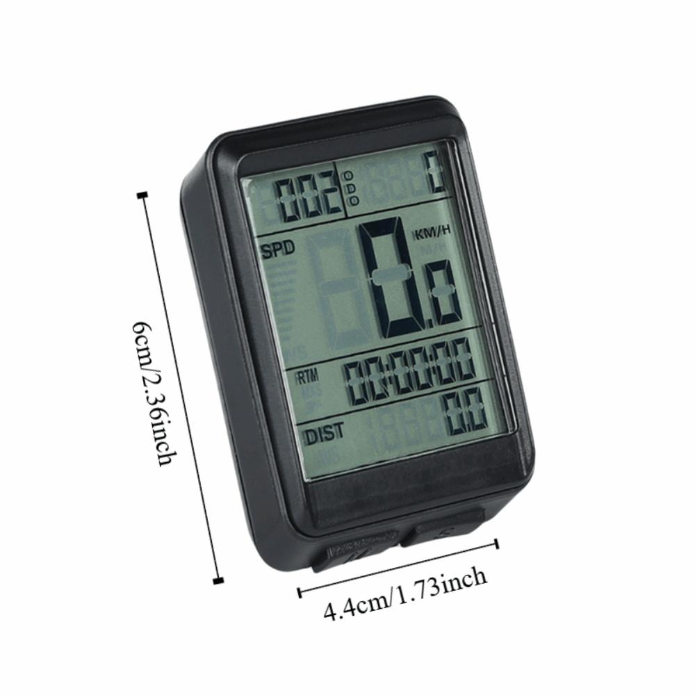 Wireless Cycling Speedometer LCD Display Cycle Odometer Durable Bike Speedometer Outdoor Riding