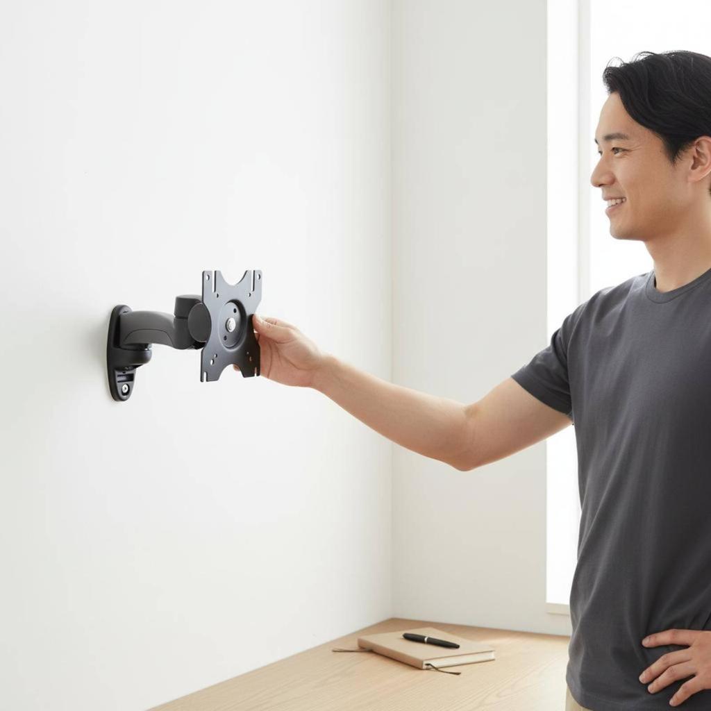 Retractable Display Bracket Swivel Monitor Wall Mount Tilt for Industrial