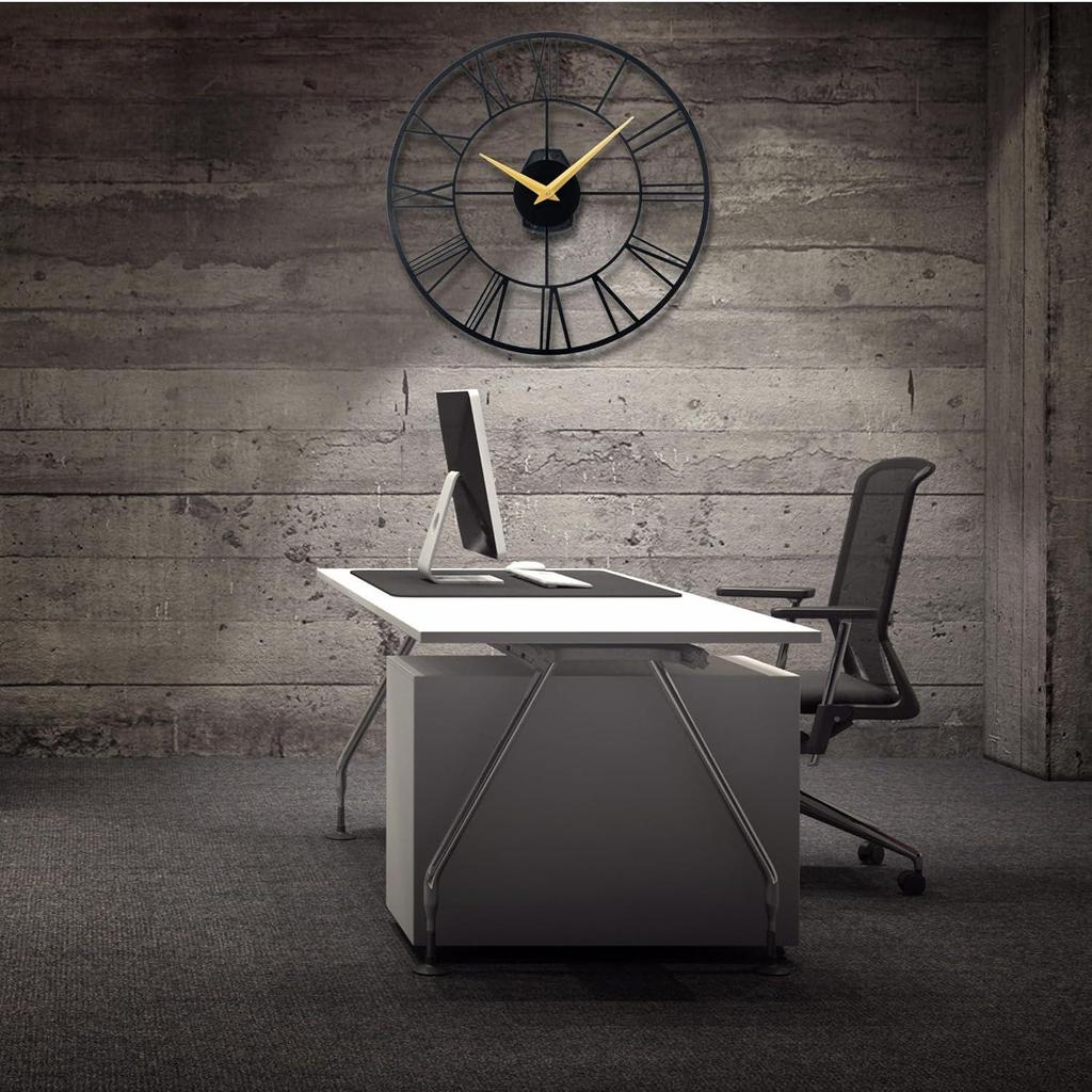 Metallic Wall Clock for Home, Office, Living Room, Bedroom, Kids Room and Kitchen | Big Size Stylish Latest Home Decor | (Battery Included)