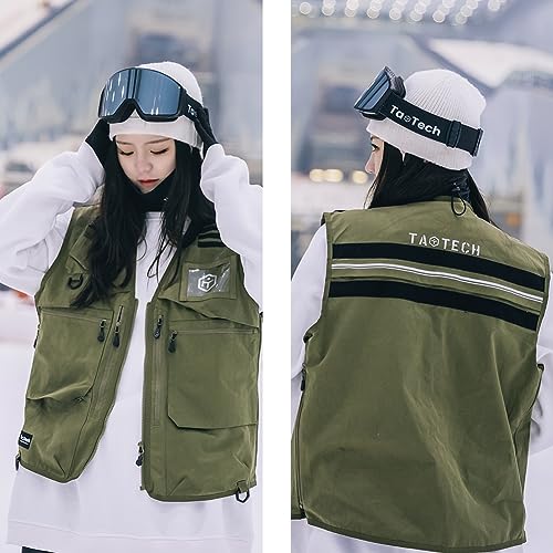 [TaoTech] Multi-functional Vest, Fishing Vest, Multi-functional, Pockets, Chest Pocket, 100% Cotton, Workwear, Breathable, Quick-drying Jacket, Work C