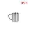 1-6Pcs Handle Mug Double Layer 220ml Stainless Steel Camping Hiking Coffee Tea Cup Sets for Household Kitchen Helping Decor