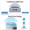 Konsolenlüfter mit Staubschutz Abdeckung Bunte LED-Beleuchtung 2 USB-Anschlüsse Oberer RGB-Lüfter 3 Geschwindigkeitskühler für PS5 Slim Konsole