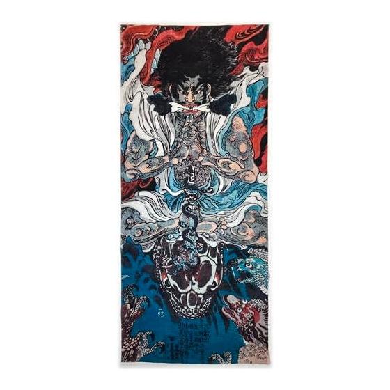 Ukiyo-e Tenugui by Utagawa Kuniyoshi:    Kidomaru  - 100% Cotton, Premium Japanese Fabric    (Tokuoka) for Vivid Designs