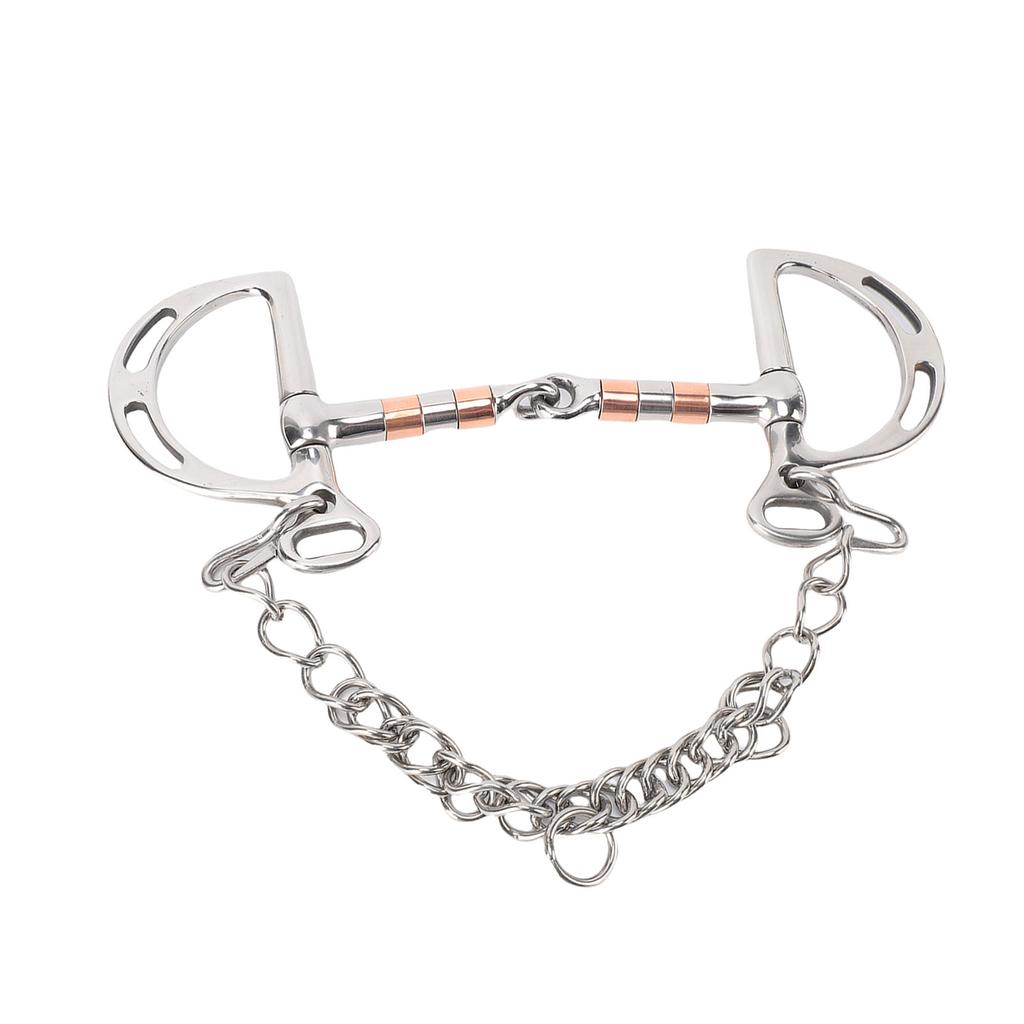 Edelstahl Geschlitzte Snaffle Verbesserte Kontrolle Hohl Gelenkiges Mundstück Pferdegebiss für den Reitsport