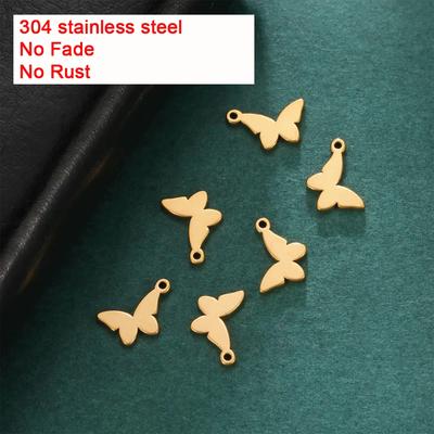 5 Stück Edelstahl Lebensbaum Anhänger für Schmuckherstellung Mond Kreuz Schmetterling Schlange Anhänger Winziger Anhänger Armband Ohrringe DIY