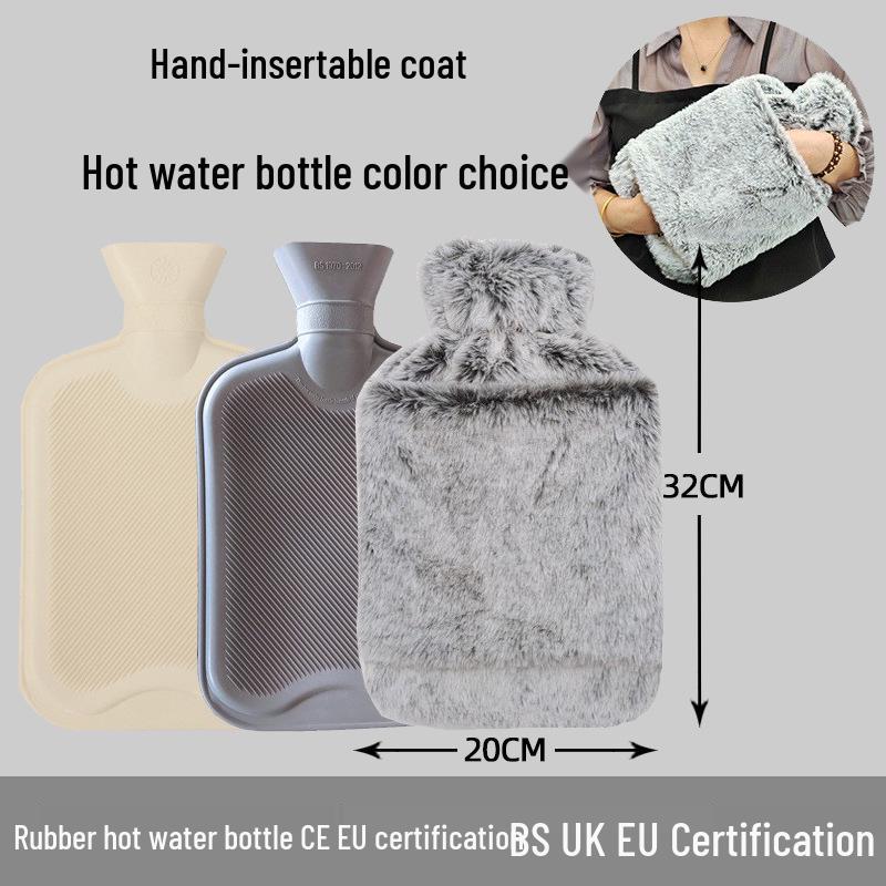 Explosion-Proof Hot Water Bottle: Rubber Design for Stomach and Feet, Long-Lasting Warmth