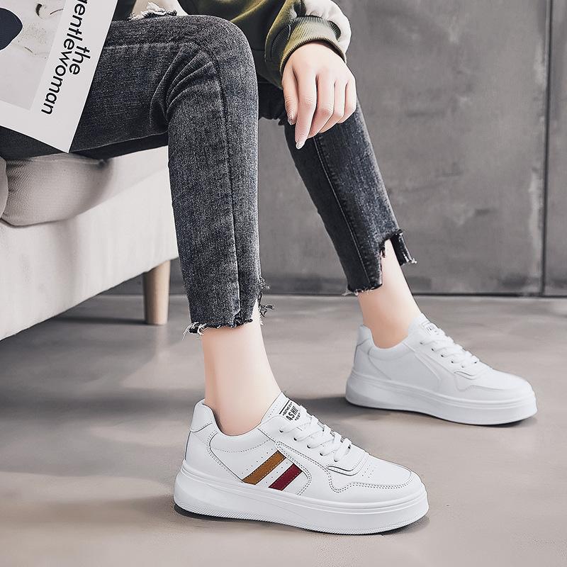 2025 Summer Solid Color Women's White Shoes, Fashionable Flat Shoes, Korean Version of Versatile Women's Shoes