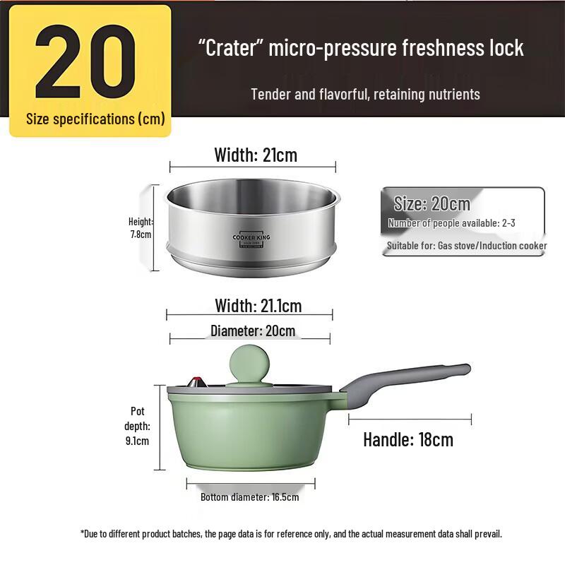 COOKER KING 20cm Micro-Pressure Milk Pot