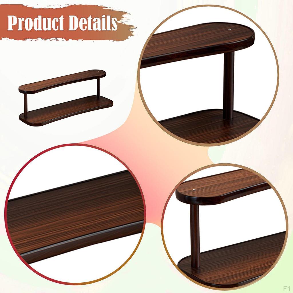 Coffee Station Organizer 2 Layer Countertop Tabletop Mug Shelf Holder Space Saving Storage