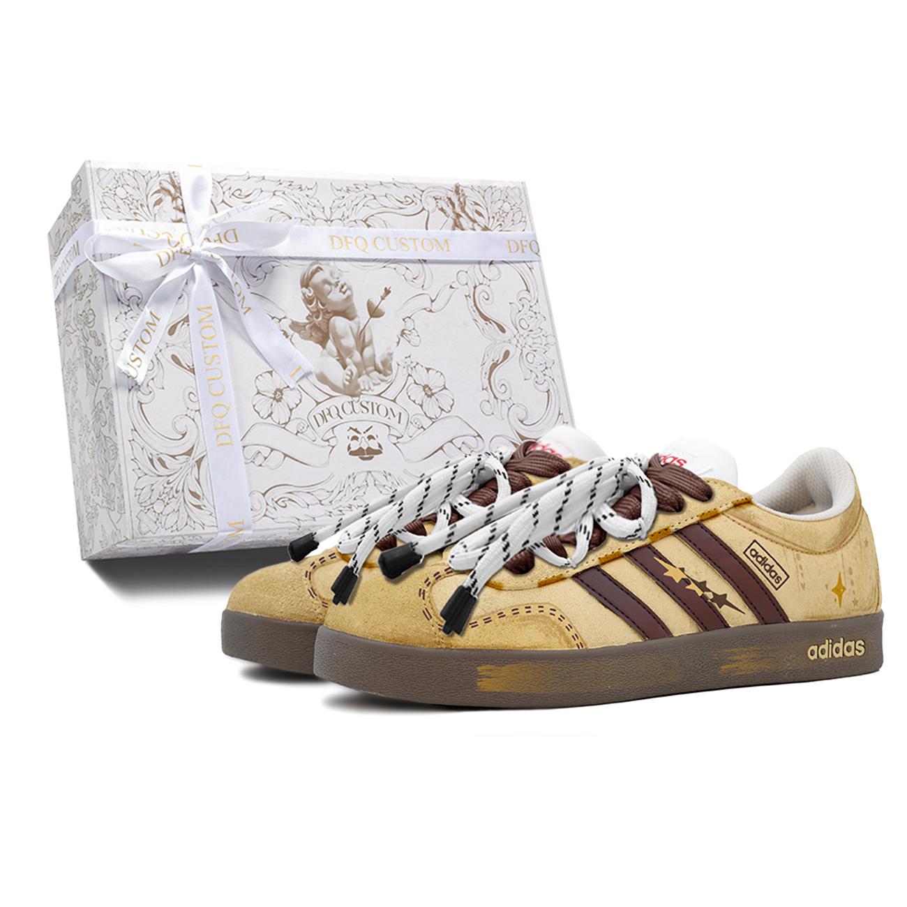 

Adidas VL COURT 2.0 Butter Packets Abrasion Resistant Abrasion Resistant Low top Skateboard Shoes Unisex Yellow HQ1802(TeamM-S-BOX) 35⅔
