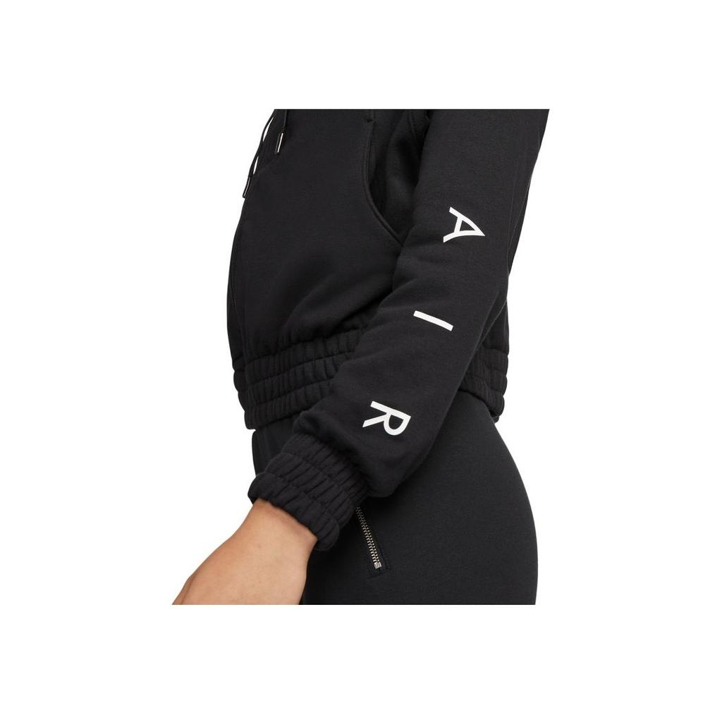 Nike Air Hooded Letter Print Casual Jacket Women Jackets Black White DJ1054-011