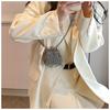 Trendy Mini Rhinestone Kiss Lock Crossbody Bag For Girls Cute Punk Evening Shoulder Purse With Detachable Metal Chain Strap Ideal For Parties Outings