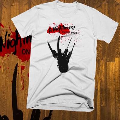 Freddy Krueger Gloves Blood Spatter Elm Street T-shirt, Horror Movie, S To 3XL