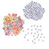 200 Pcs Mix Square Acrylic Alphabet Beads Charms Large Hole DIY Crafts 1