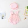 Baby Girl Summer Jumpsuit: 100-Day Birthday Romper with Princess Mesh Skirt