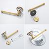 Antique Brass 2pc Bathroom Accessories Set, Bronze Dispenser Towel Rod and Toilet Paper Holder for Bathroom Wall Mounted