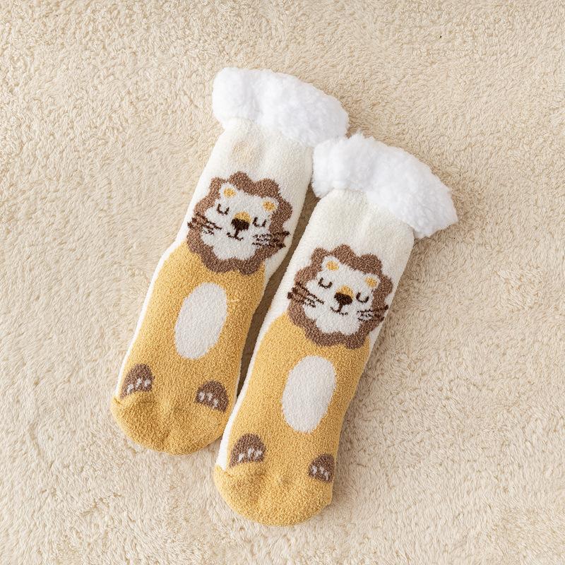 

Lamb Fleece Floor Socks Children S Medium Tube Socks Autumn And Winter Fleece Thickened Warm Home Coral Fleece Sleep Confinement Socks one size fits all левиний