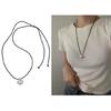 Heart Necklace Female Niche Collarbone Chain Student Adjustable Chain Jewelry