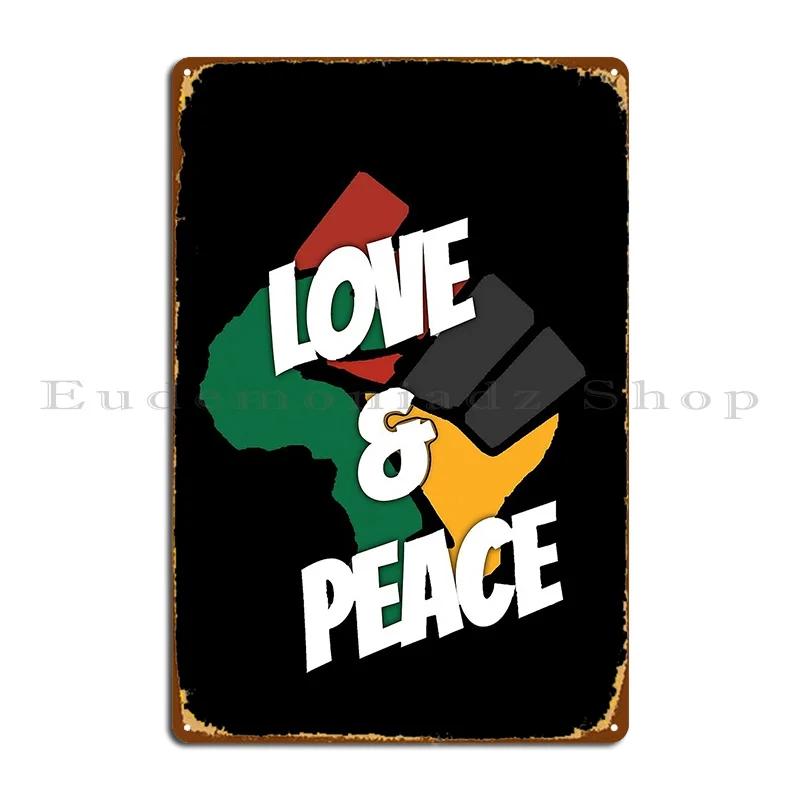 Love And Peace Metal Signs Party Wall Mural Iron Bar Cave Pub Tin Sign Poster