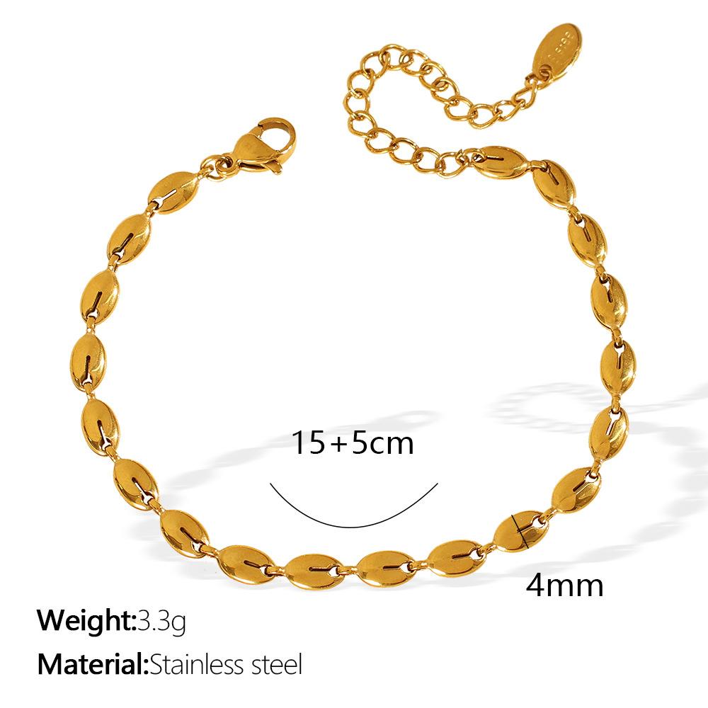 Персонализированная цепочка на ключицу в стиле хип-хоп, позолоченная титановая сталь 18 карат, браслет-шапка, простые украшения в стиле Ins