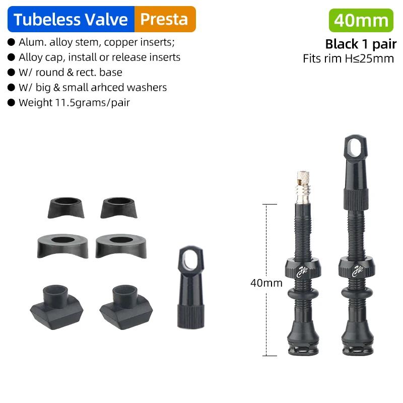 

Bicycle Tubeless Tire Valve Carbon Rim Valves 40 50 65 80mm Detachable Brass Core with Cap for Mountain Bike Air Valve