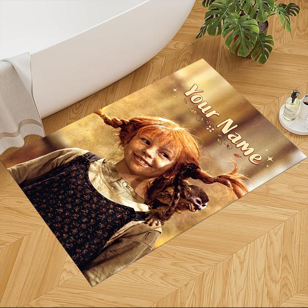 Pippi Customize Your Name Carpet Design for Dining Room Foyer Hallway Kitchen Anti-slip Rug Office home decor Wedding Party Gift
