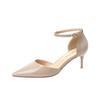 Summer Fashion Ladies Pumps Pointed Toe Patent Leather Buckle High Heeled Sandals Women Career Commuter Wedding Shoes
