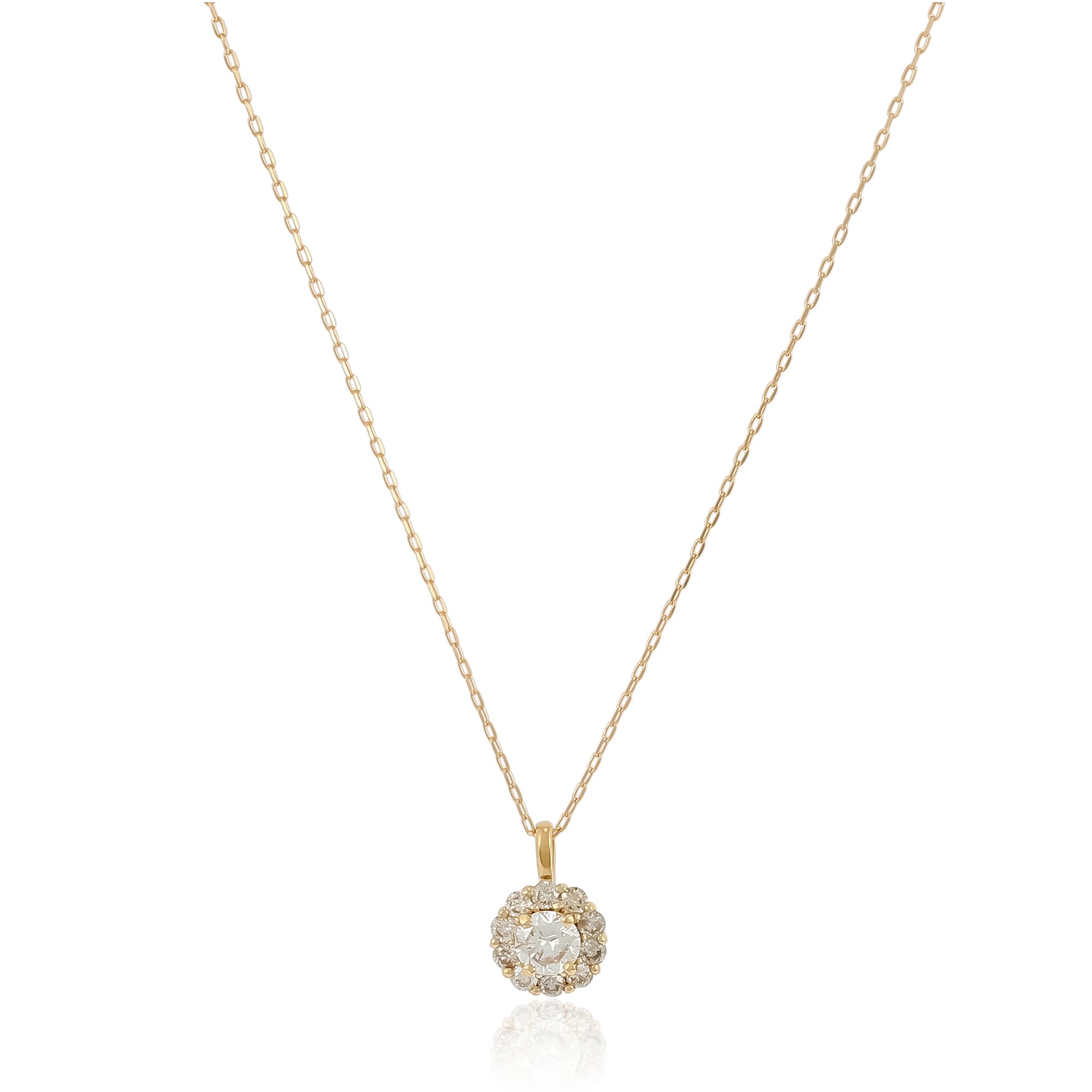 

Колье из желтого золота 18 карат с бриллиантами с эксклюзивной коробкой [D Collection] 0,2 карата 80-8812YG